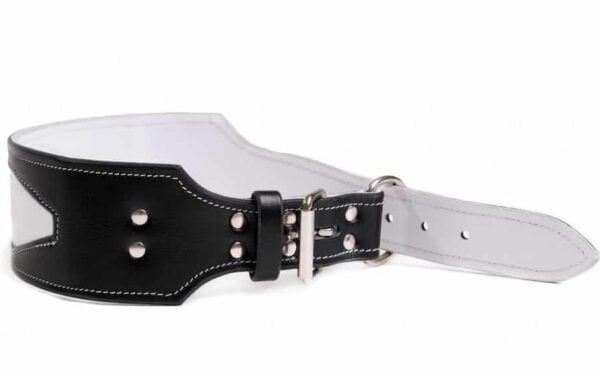 Wide Black Leather Dog Collar