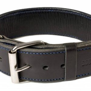 black leather dog collar