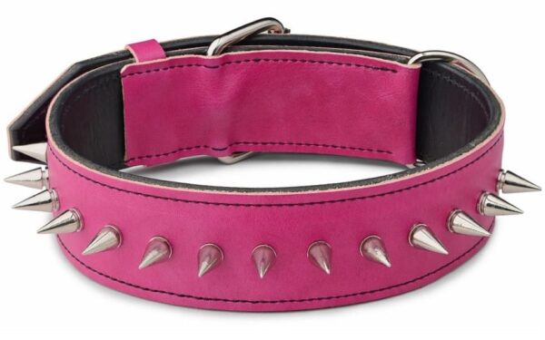Pink Spiked Dog Collar