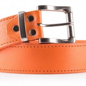 Aranine women's leather belt, orange