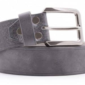 Gray leather belt