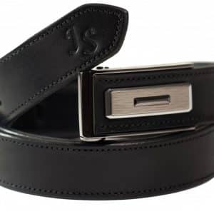 Men's black leather belt