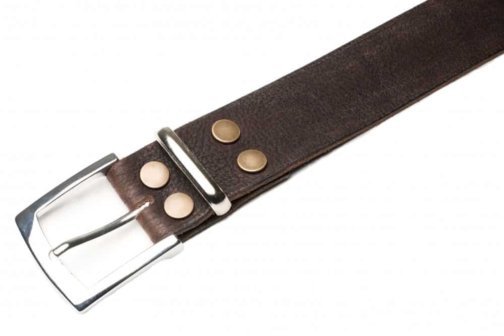 Leather belt without buckle DOGMOUNT