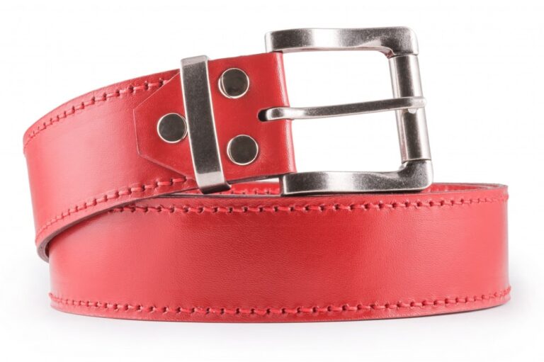 Roso Women's Red Leather Belt