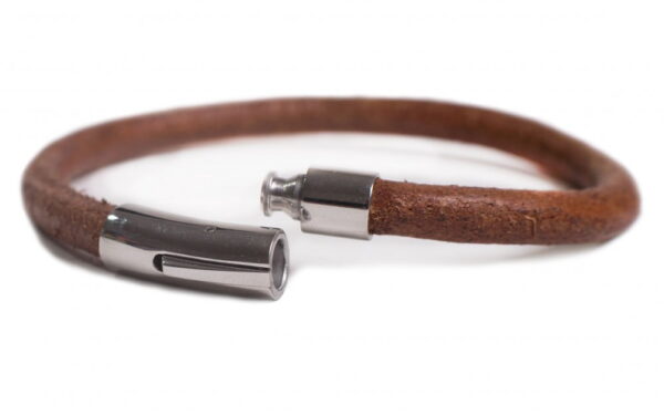 Round leather bracelet 6 mm