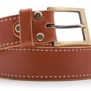 Brastro leather belt, brown
